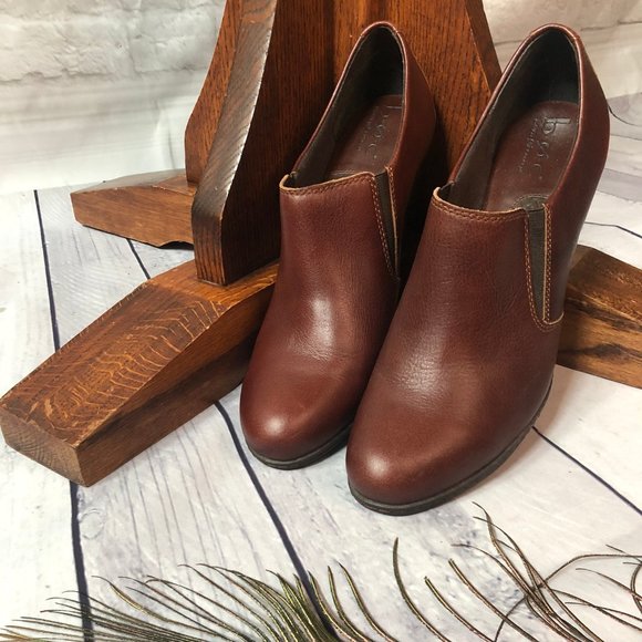 BOC Brown Leather Western Heel Ankle Boot Size 9.5 - Picture 2 of 7